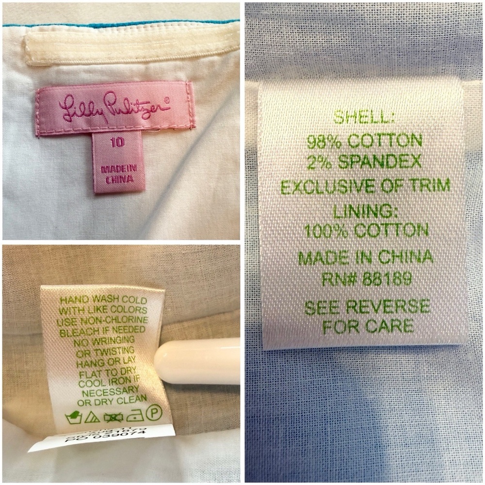 Lilly Pulitzer Size 10 Bowen Tourquise Lorac Panel Embroidery Strapless Dress - Picture 12 of 14